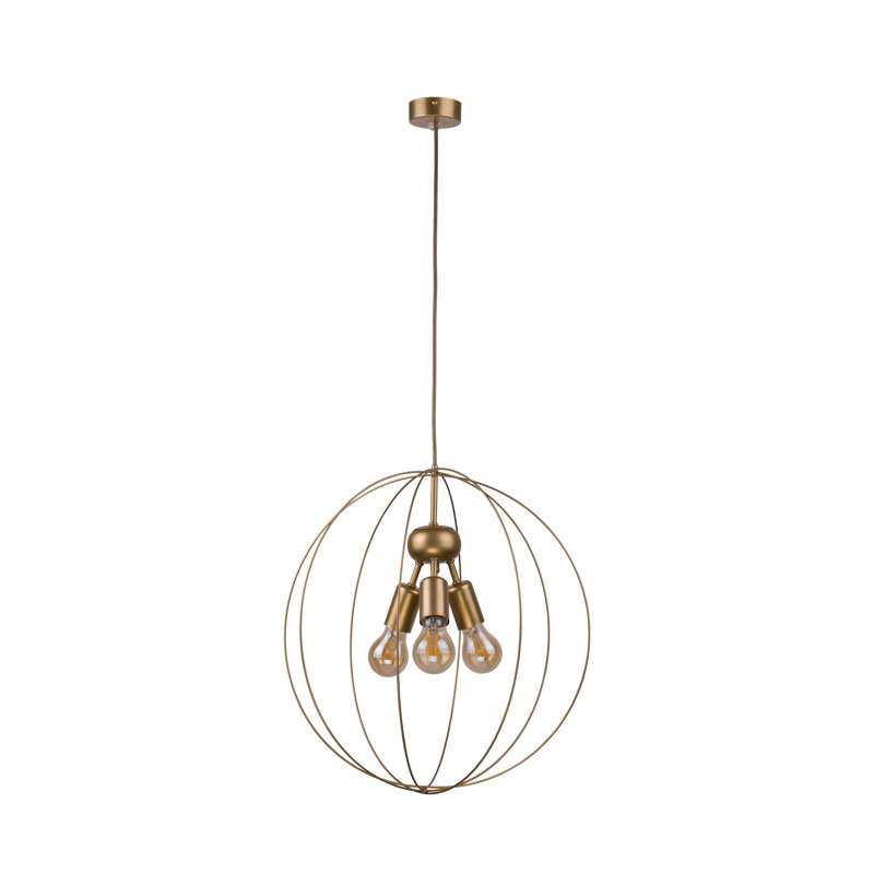 Sadler 3 - Light Gold Geometric Pendant