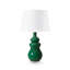 Maila Lamp With Shade 16-Inch White Linen, With Gold-1736522497