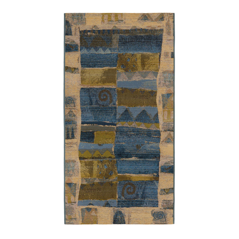 Newt Washable Abstract Indoor / Outdoor Rug, Runner 2'7" x 5'3"