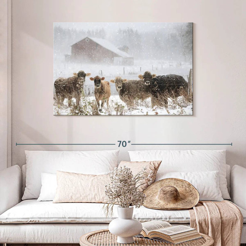 Brampt Cold Cows On The Farm, 30" H x 45" W