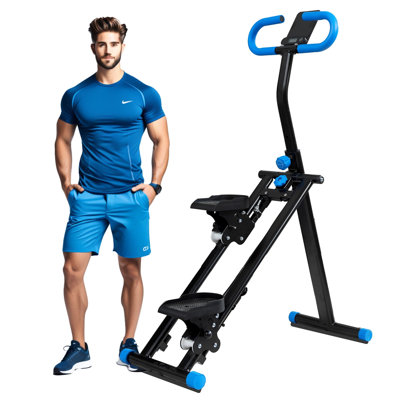 Foldable Vertical Stepper For Use Cardio Training Equipment For Full-body Workouts Adjustable Handlebars And Pedals Weight Capacity 300 Lbs by Wrought Studio