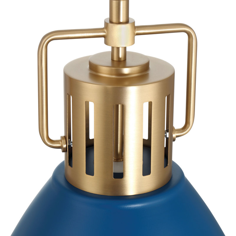 Luminaire suspendu simple Agripina, Bleu