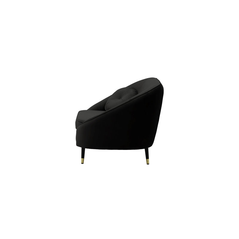 Glencoe Upholstered Armchair, Black