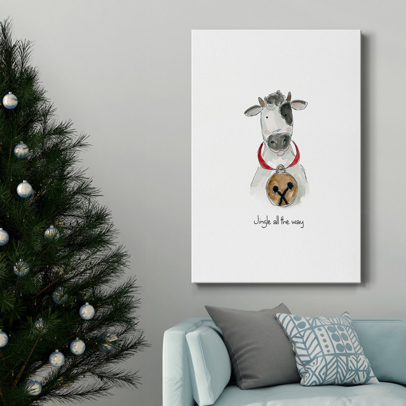 " Farm Christmas Cow ", 60" H x 40" W x 1" D