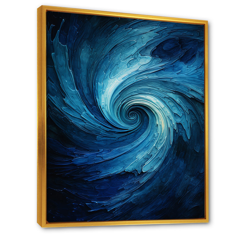Provencher - spirales abstraites, impressions sur toile, Toile avec cadre flottant or, H 32 po x l 24 po x P 1 po