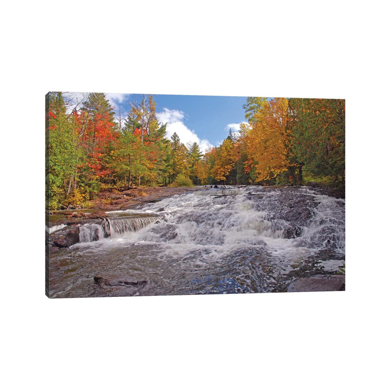 Cascades At Bond Falls by Brian Wolf - Wrapped Canvas Print, 20.32cm H x 30.48cm W x 1.91cm D