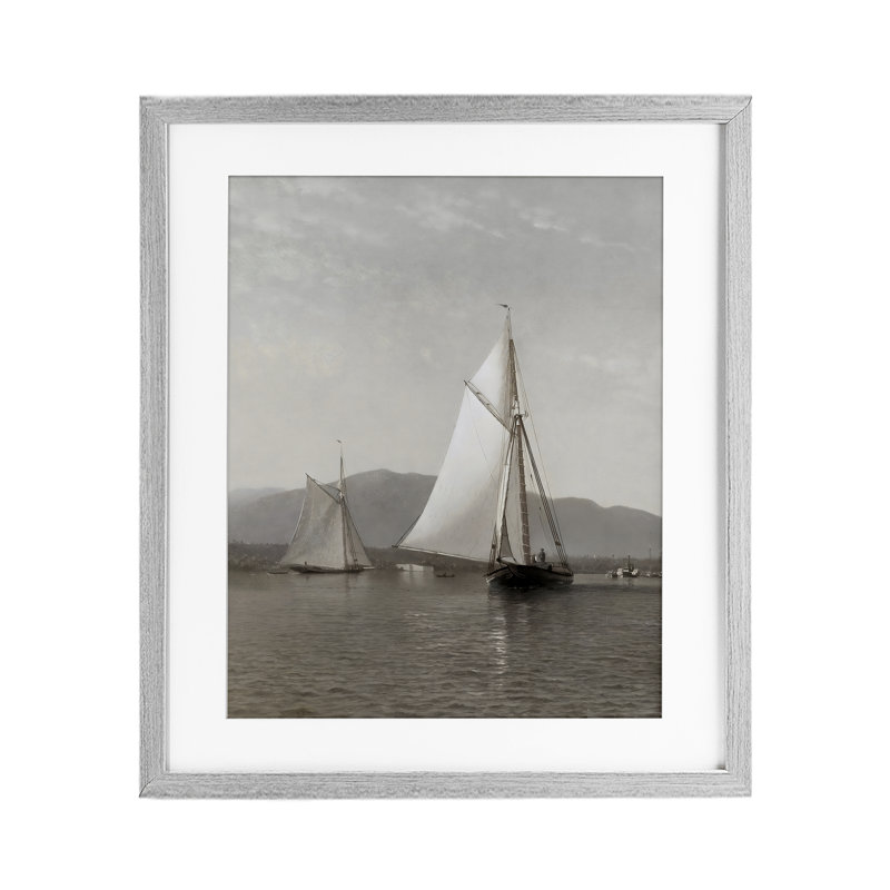 Reproduction sous verre Soft Soft, Cadre de ferme gris, H 16 po x l 13 po