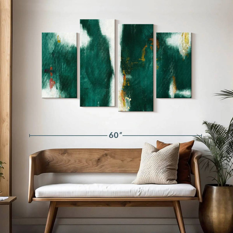 Avery Green Texture, 32" H x 52" W