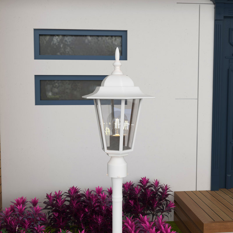 Lampadaire d'extérieur imperméable Berkett, Blanc