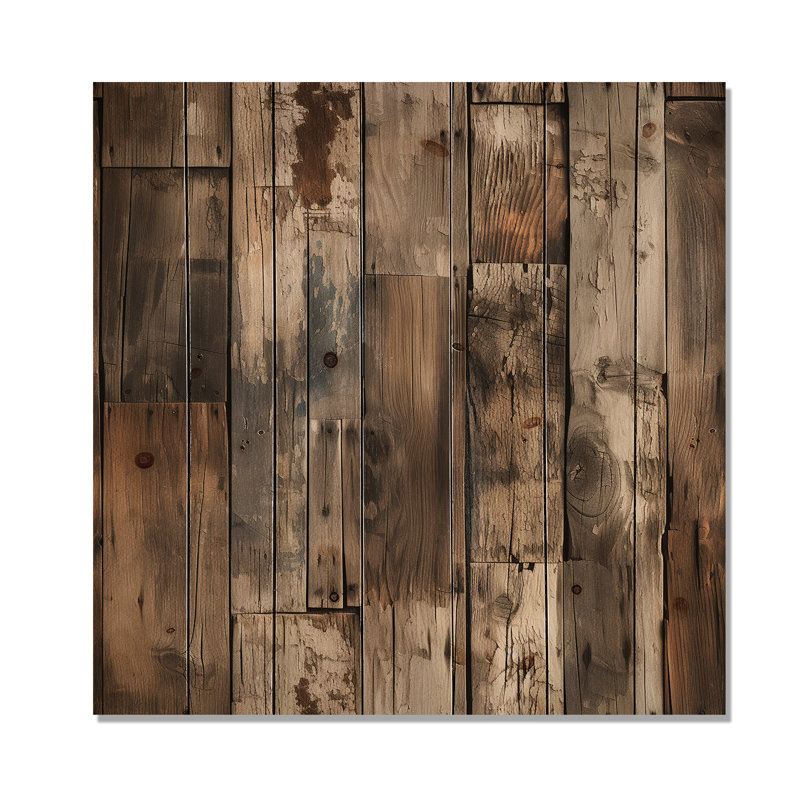 Gyslaine - Décoration murale abstraite en bois, H 15 po x l 15 po