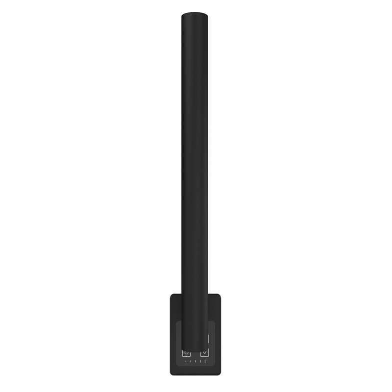 Barre simple ronde câblée Modello i Collection (contrôleur non inclus), Noir mat, H 19,63 po x l 1,63 po x P 4,13 po