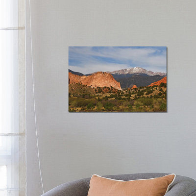 Pike's Peak and Garden of the Gods 1 Piece Wrapped Canvas Wall Art