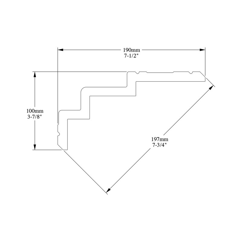 Primed White Polyurethane Crown Moulding 78 inches