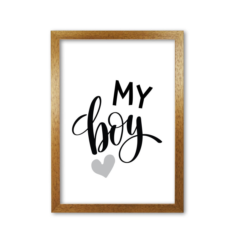 My Boy - Print, Honey Oak Frame, 85 cm H x 60 cm W x 5 cm D