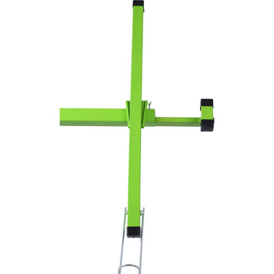 Leveur de panneaux de gypse de 3,35 m (11 pi) en acier vert et noir, monobloc, avec frein de treuil et capacité de 68 kg (150 lb).