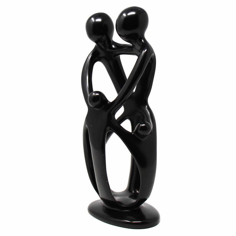 Figurine familial Asmah, H 10 po x l 4 po x P 4 po