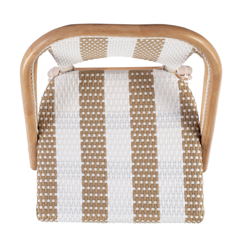 28" Bar Stool, Beige/White