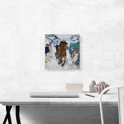 Cheval au galop 1912 par Edvard Munch, reproduction d'art sur toile tendue