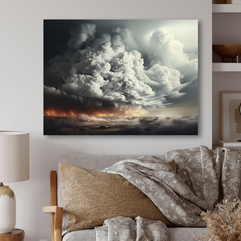 «Ethereal Stormy Skies Horizon II» - art mural en métal Storms, H 12 po x l 20 po x P 1 po