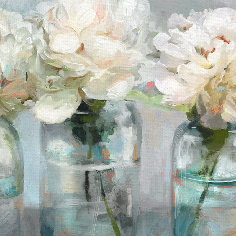 Pivoines fraîches - impression sur toile tendue