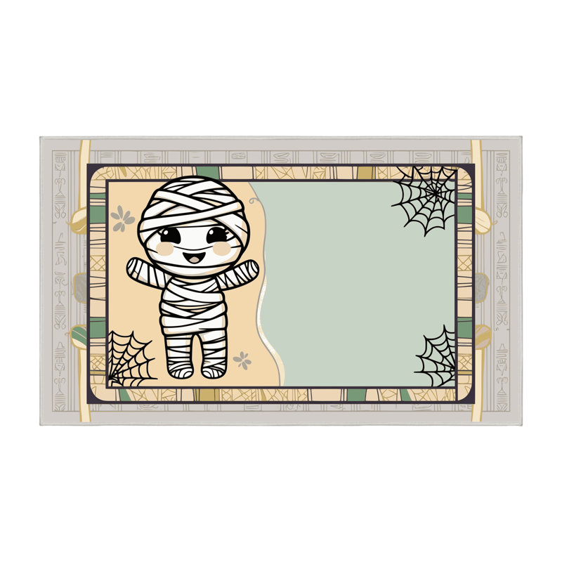 Tapis de Noël lavable Dakota Fields Halloween, Rectangulaire 2 pi x 3 pi