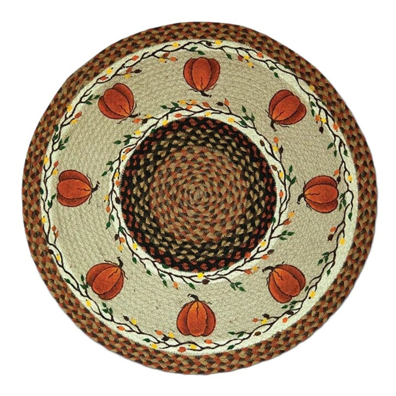  RP-222 Harvest Pumpkin Round Patch 27"x27"