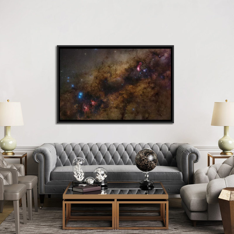 Milky Way Center par Robert Gendler - Impression sur toile tendue sur châssis, H 18 po x l 26 po x P 1,5 po, Pas de tapis