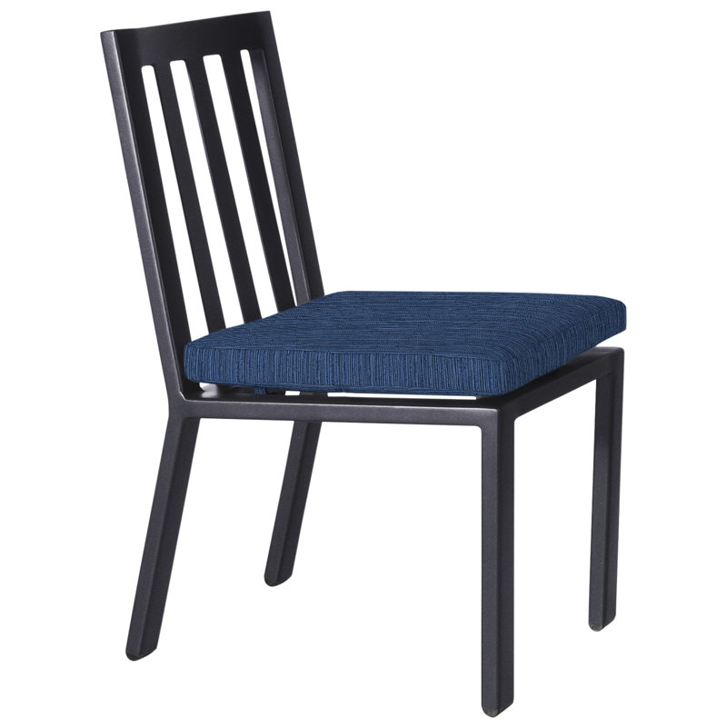 Aris Outdoor Dining Side Chair, Vista Dune, Graphite