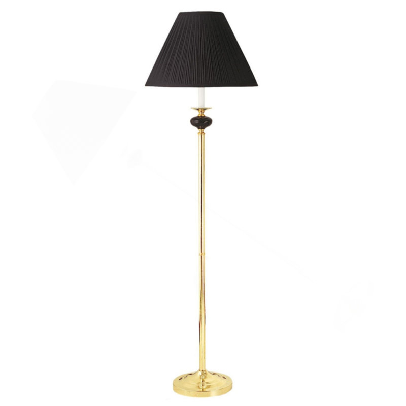 3-Piece Ceramic Lamp Set, Floor And Table Lamps, Black