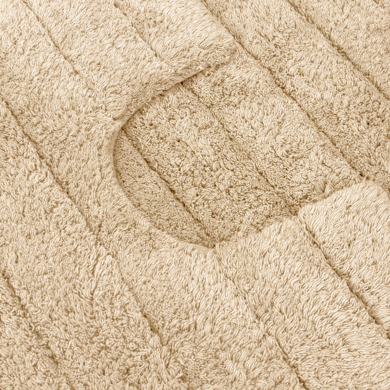Mullane Ribbed Bathroom Mats Two Piece Set, Stone