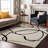 Premium Machine Washable Corum AMF999 Swirls Rug-724244345