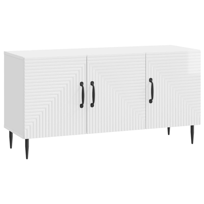 Unfinished TV Stand for TVs up to 43", High Gloss White