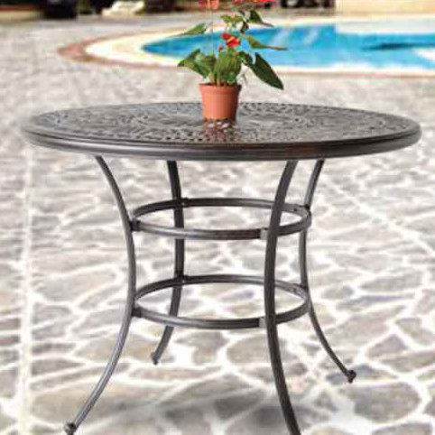 Allene Round Outdoor Bar Table Yes , 52 " W 52 " D