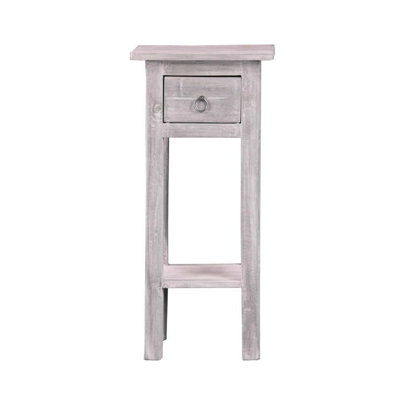 Kristy Solid Wood End Table with Storage