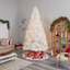 Arbre de Noël artificiel pin blanc avec lumières claires-303884795