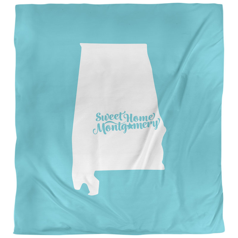 Housse de couette alabama montgomery, Housse de couette pour grand lit, Bleu sarcelle
