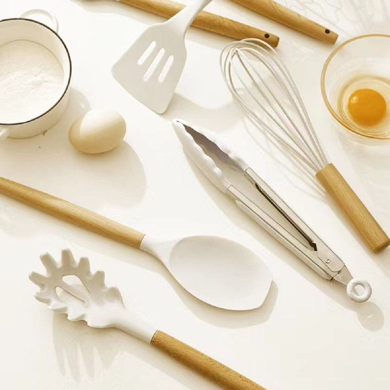 Caannasweis 44 Piece Cooking Utensil Set with Utensil Crock, White