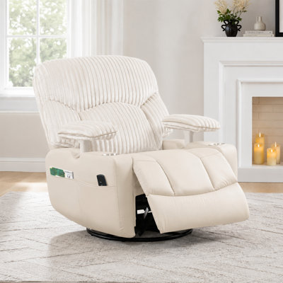 Fauteuil inclinable rembourré en velours côtelé Modern