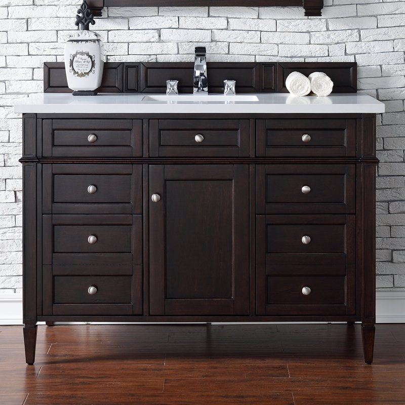 Brittany 48'' W Single Bathroom Vanity Base, Bright White