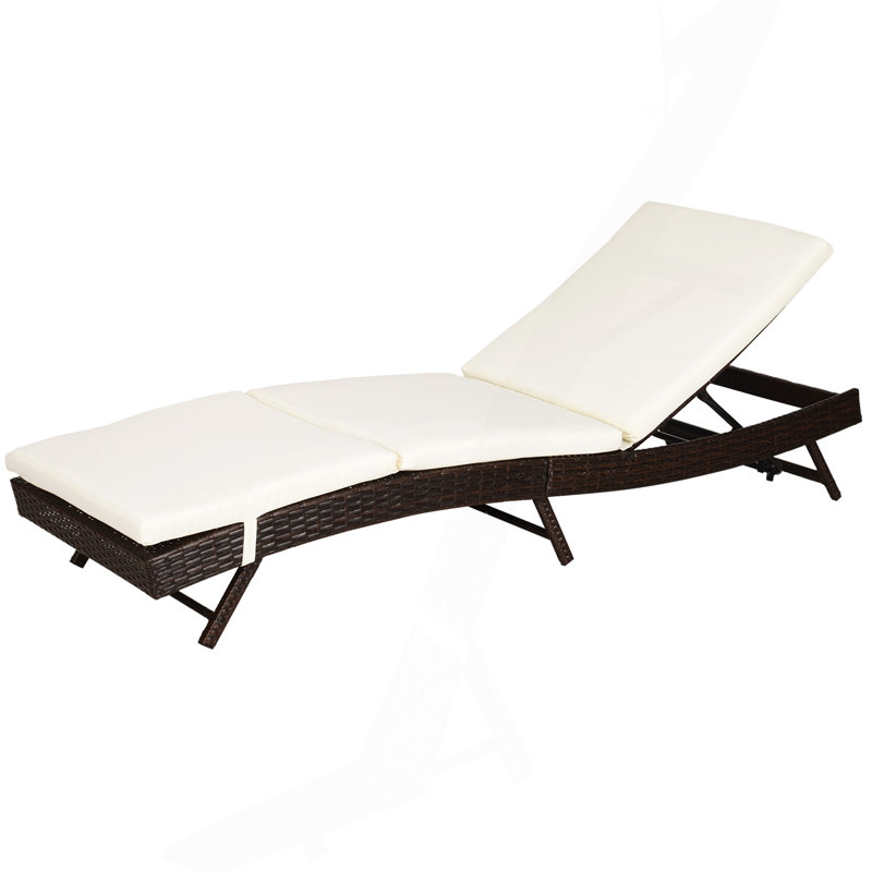 Chaise de jardin inclinable en rotin Rosengard