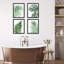 «Green Palm Leaf Forest Fern», ensemble de 4 impressions florales encadrées sur papier, 4 pièces-93012149-93012152