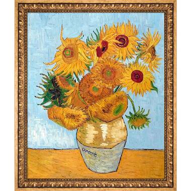 Made4u [ Famous Art Collection ] [ 20 ] [ Wood Framed ] Paint by Numbers Kit with Brushes and Paints (Van Gogh - Sunflowers HHGZG234)