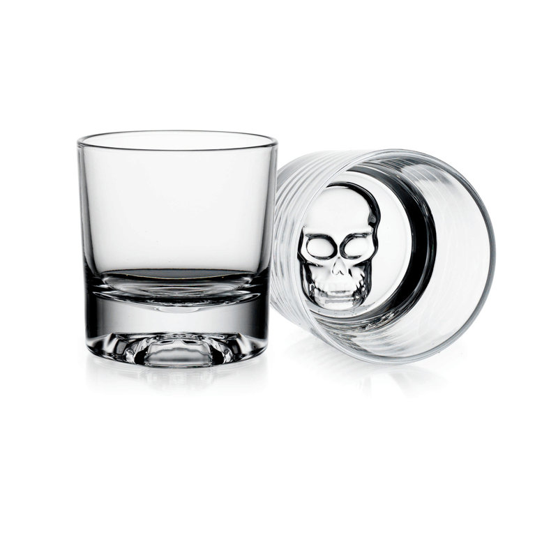 Verre à whisky en cristal 10 oz Skull