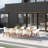 Anautica 11 Piece Teak Finish Outdoor Furniture Dining Set-2103177325