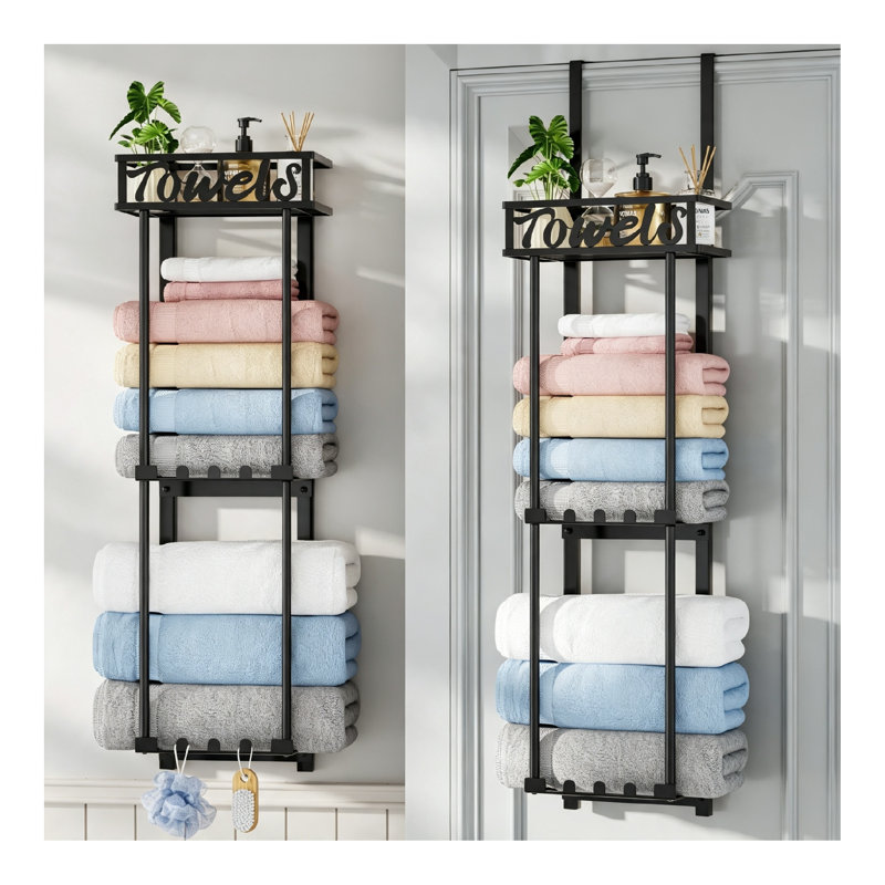 27 cm Towel Rack, Black