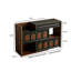 Armoire à chaussures extensible 33,07 po brun-noir - Rangement de vestibule à largeur réglable, conception peu encombrante-1230683777