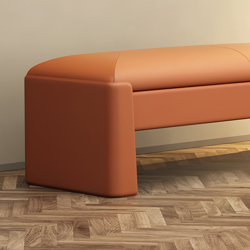 Repose-pieds rembourré Courtneyann, Orange