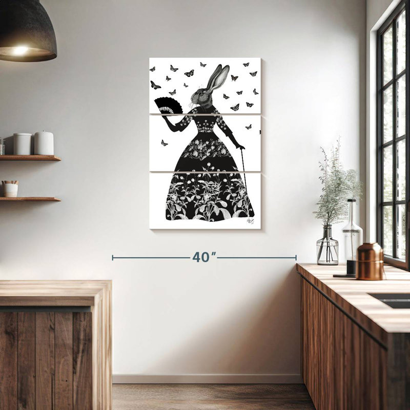 Ketti Black Rabbit I, H 38 po x l 24 po
