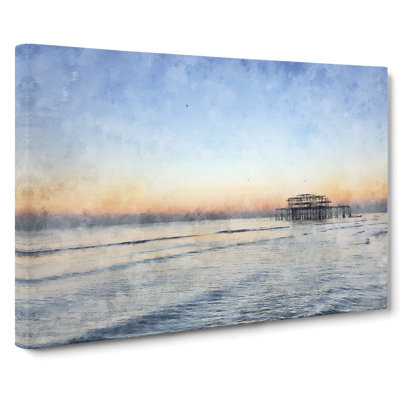 West Pier At Brighton Beach Vol.1 - Wrapped Canvas Print
