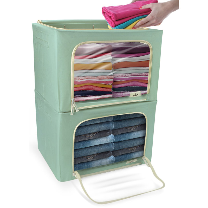 Storage Box With Window  Teal - 2 Pack